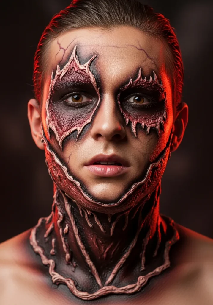 21 Spooky Halloween Makeup Ideas for Men 19 Burn Victim SFX Makeup