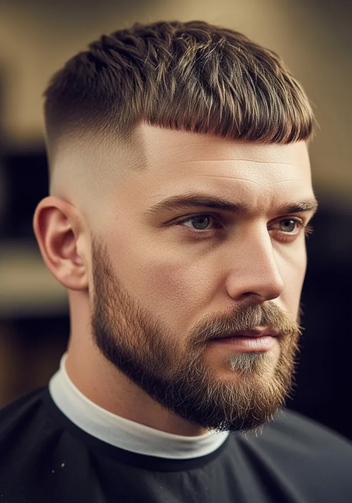 23 Stylish Caesar Cuts for Modern Men 19 Caesar with Beard Blend