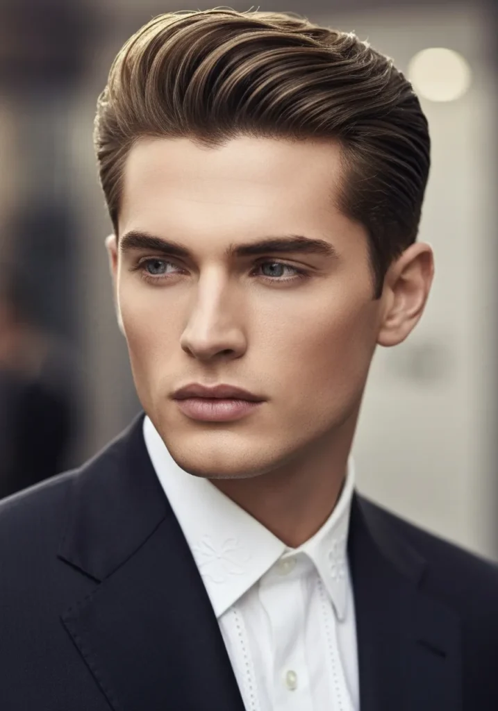 20 Timeless Old Money Haircut for Men 11 Classic Slick-Back (Old Money Version)