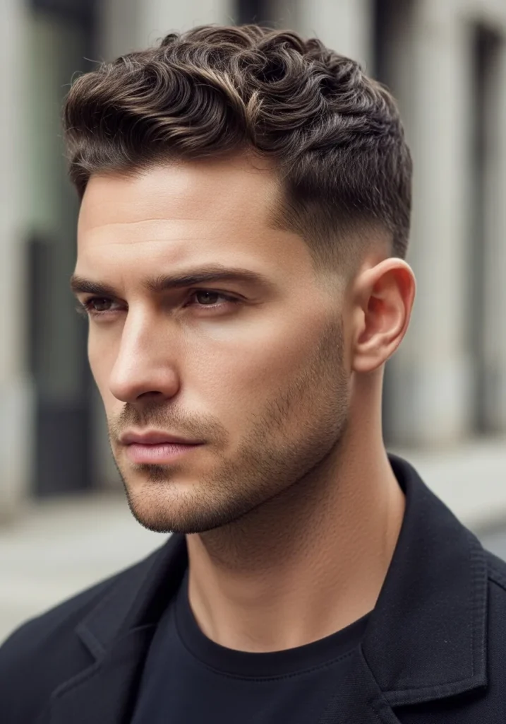 23 Stylish Caesar Cuts for Modern Men 11 Curly Top Caesar.391Z