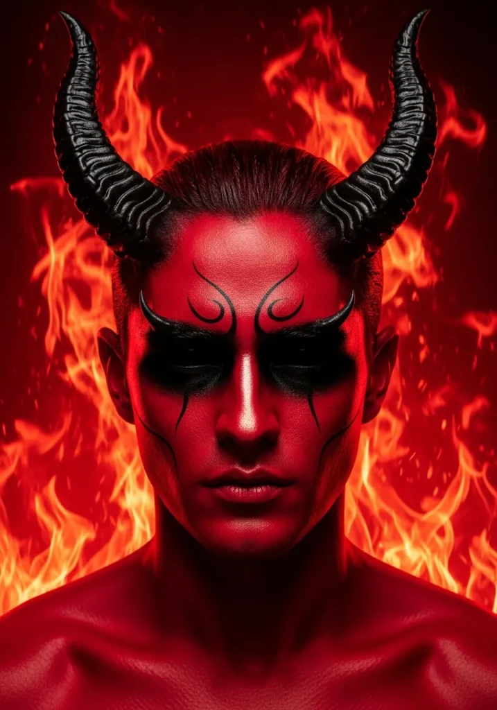 21 Spooky Halloween Makeup Ideas for Men 11 Devil Horn Makeup