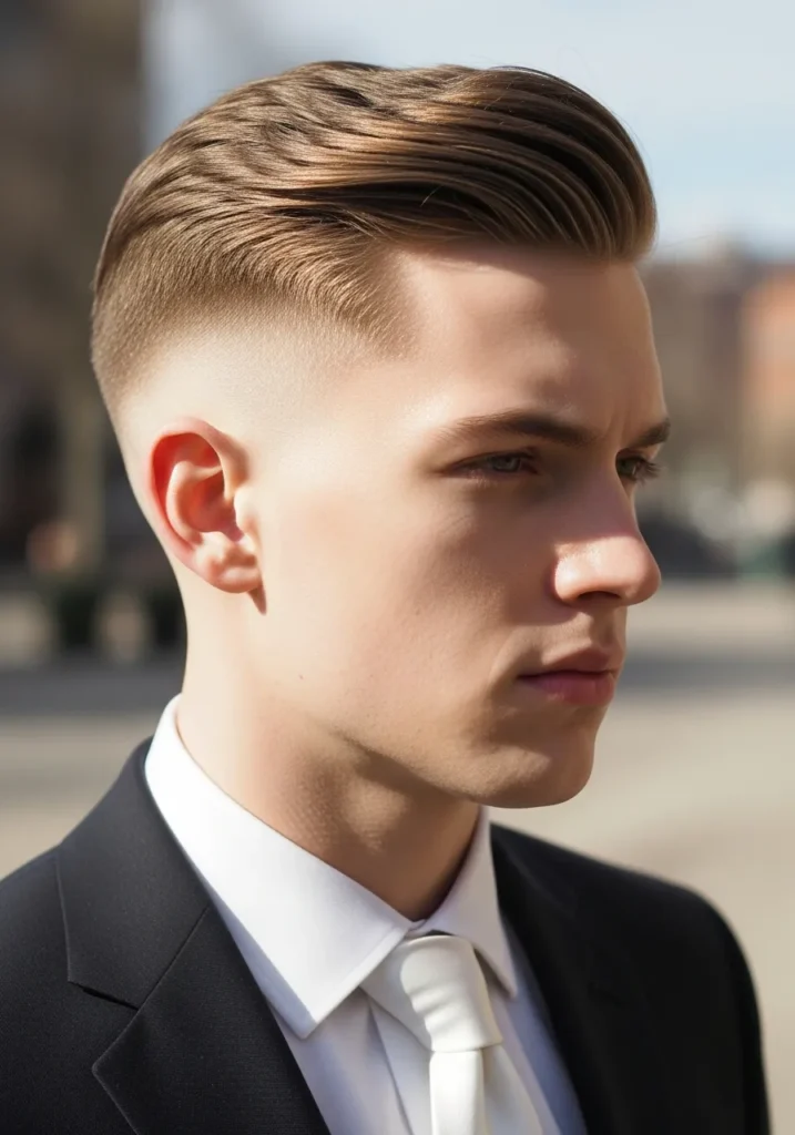 Gentleman’s Taper Fade with Side Part
