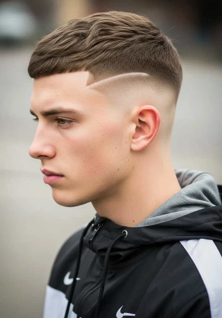 Gentleman Crew Cut with Clean Line-Up