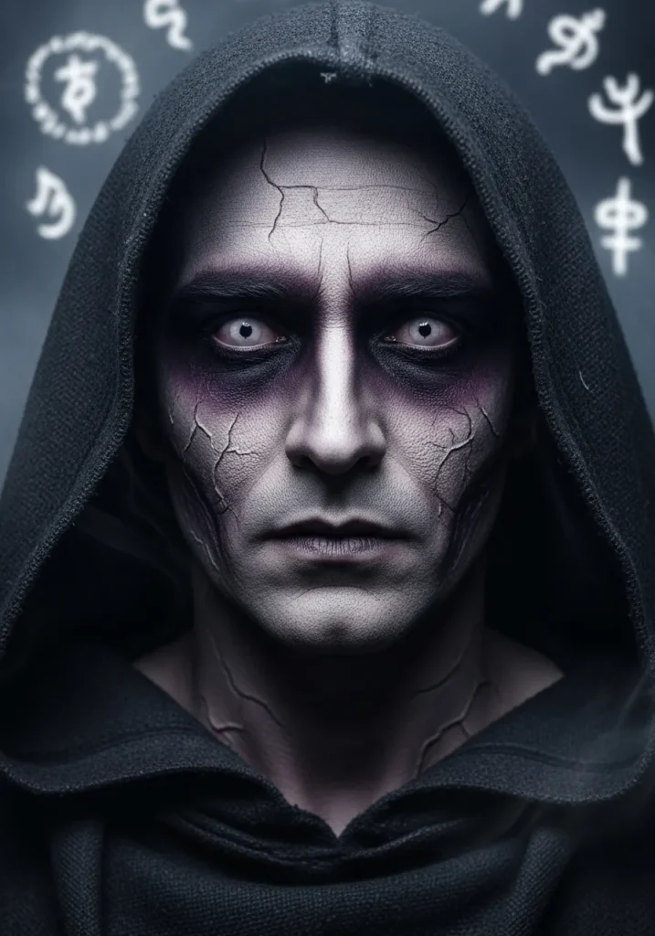 21 Spooky Halloween Makeup Ideas for Men 21 Haunted Monk Makeup.897Z