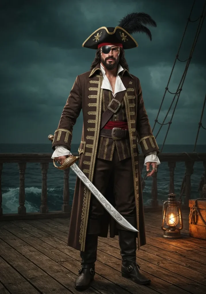 20 Fun Halloween Costumes for Men 2025 6 Pirate Captain Costume