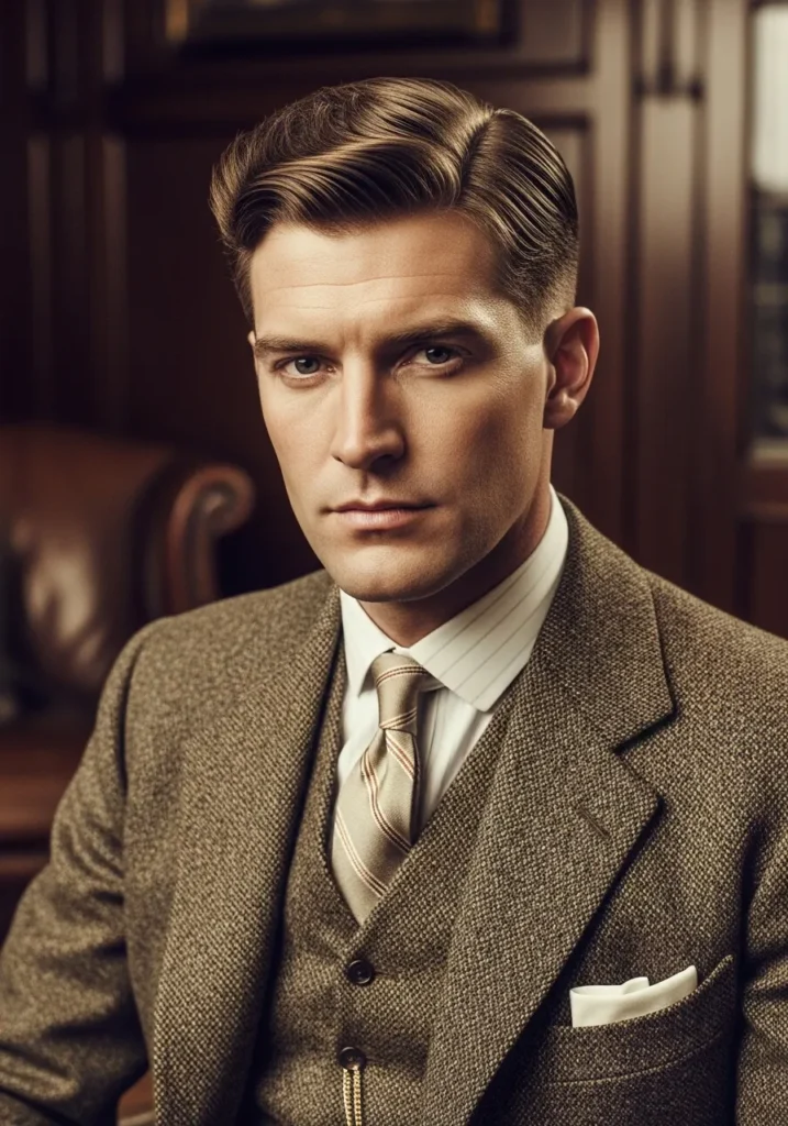 20 Timeless Old Money Haircut for Men 19 Refined Brush-Forward Cut