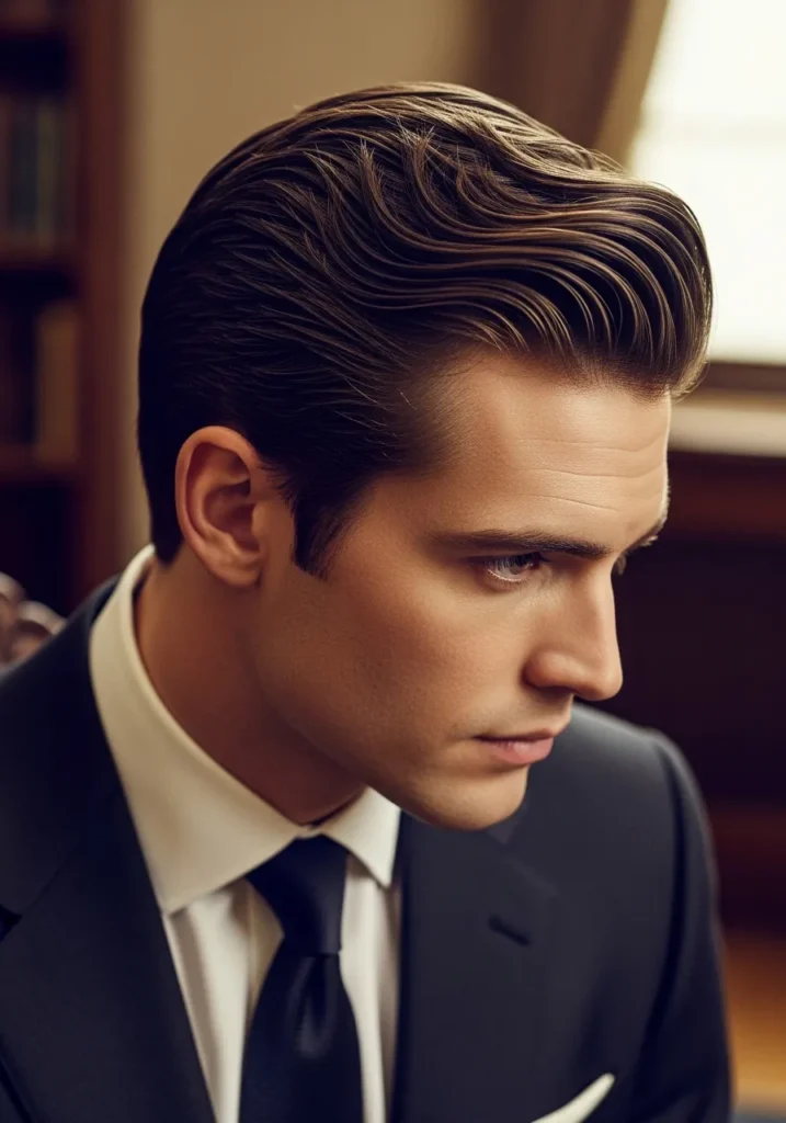 20 Timeless Old Money Haircut for Men 15 Royal Sweep-Back