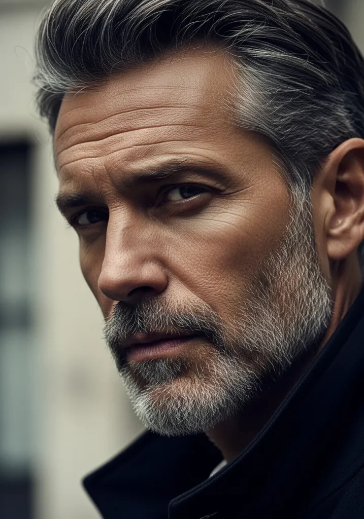 24 Fresh Stubble Beard Looks You’ll Love 9 Salt and Pepper Stubble.559Z