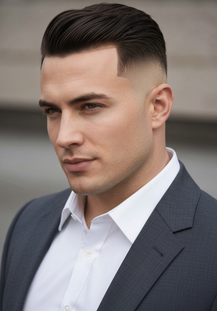 Sharp Skin Fade for a Modern Executive Look.192Z