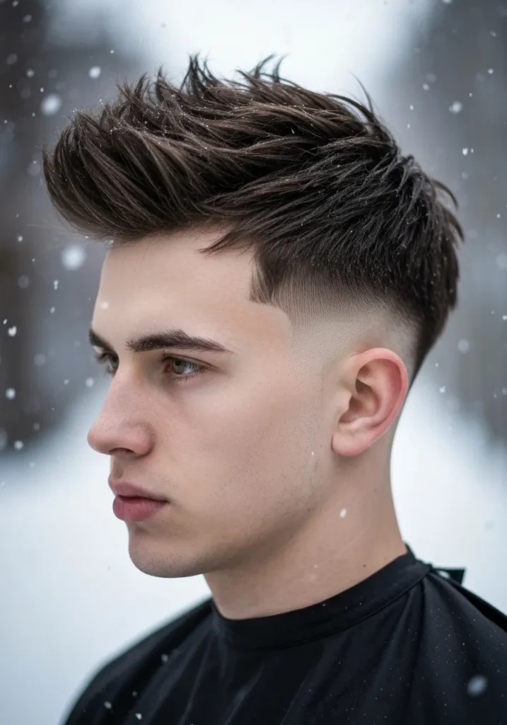 Short Winter Textured Top Fade.919Z