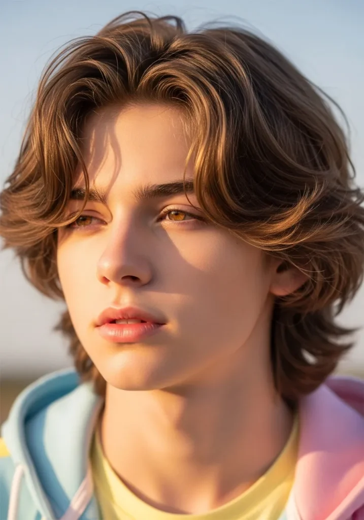 Soft Wavy Teen Curtain Bangs