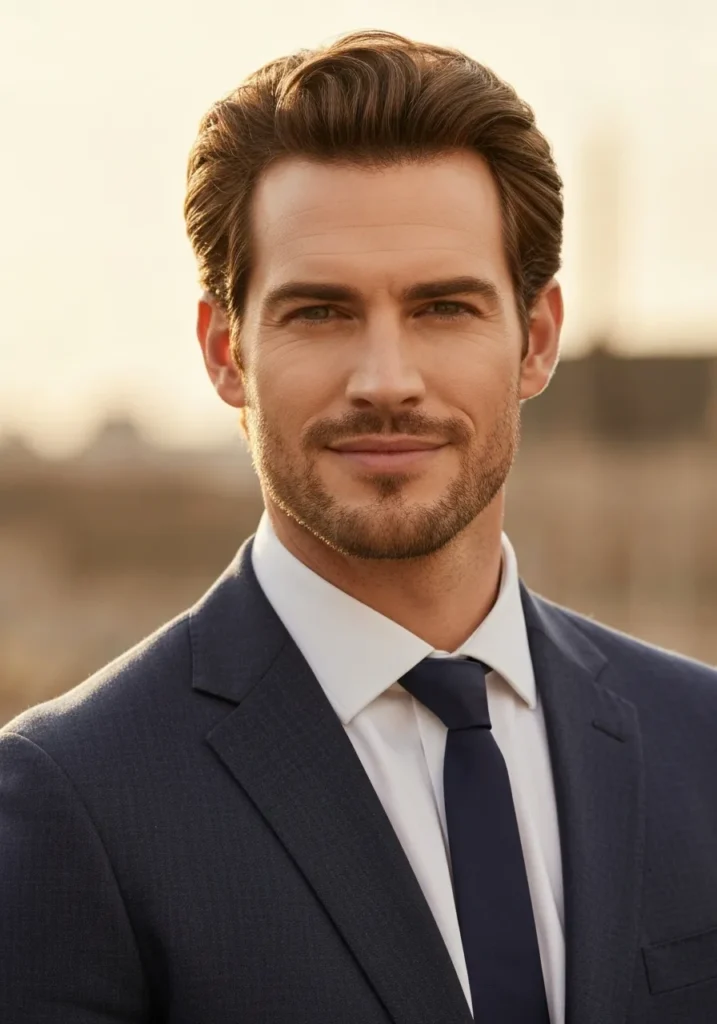 20 Timeless Old Money Haircut for Men 12 The Heritage Side-Brushed Flow