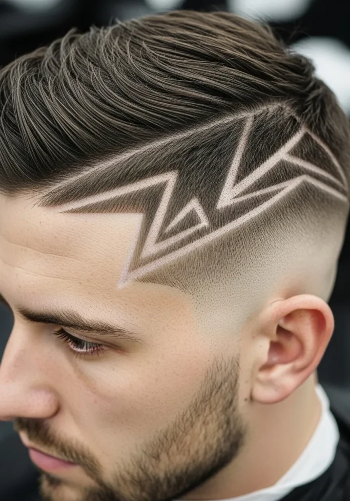 Abstract Zig-Zag Fade Art