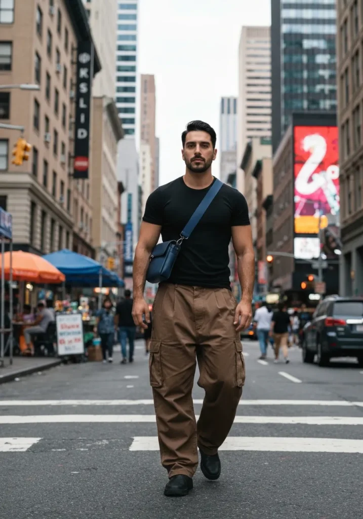 Baggy Pants Fitted Tee.141Z