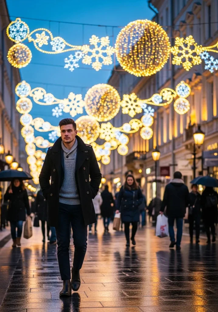 Black Peacoat Grey Sweater.241Z