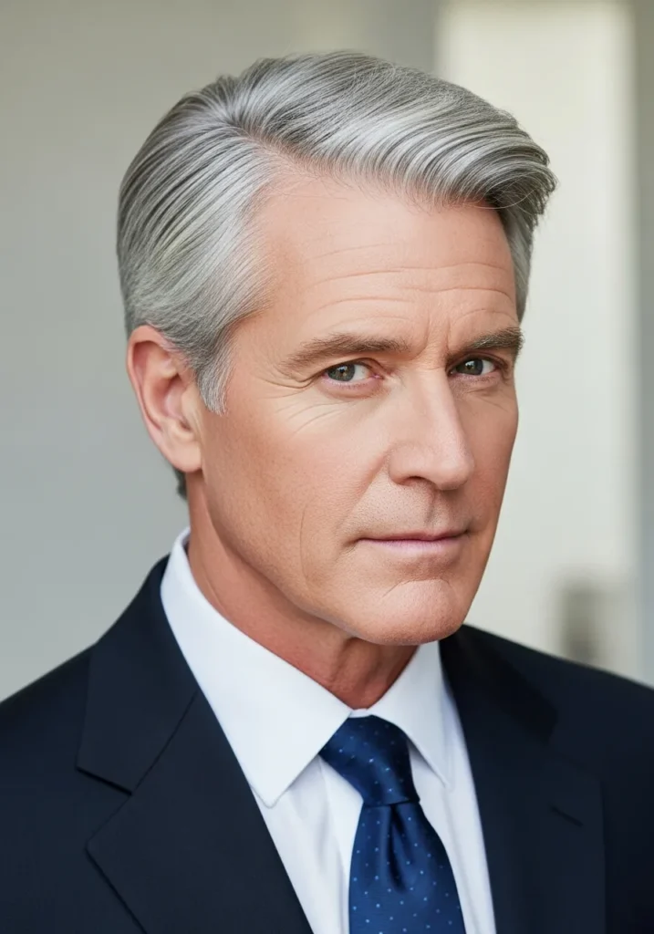 Classic Side-Part Silver Style