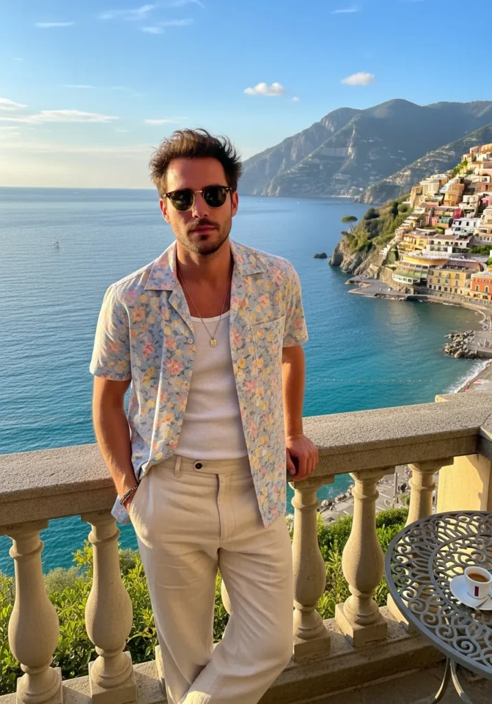 Cuban Collar Shirt With Relaxed Pants.541Z