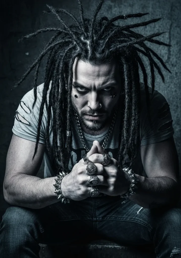 20 Edgy Punk Hairstyles for Brave Men 15 Full-Length Punk Dreadlocks