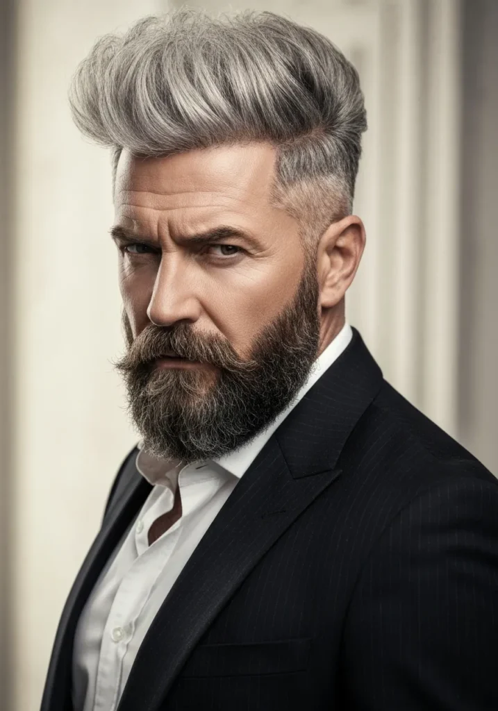Grey Undercut With Volume