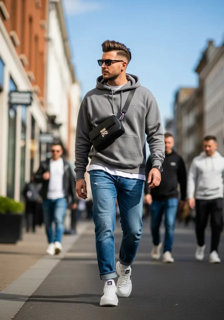 Hoodie Leather Crossbody Bag.516Z