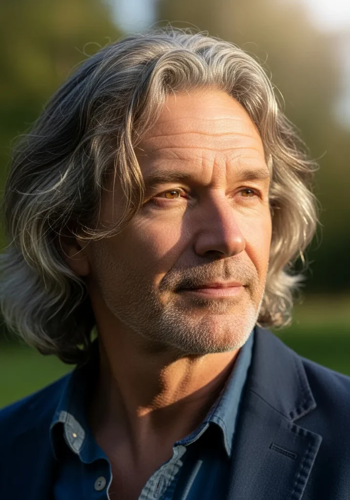 Long Grey Hair With Natural Waves