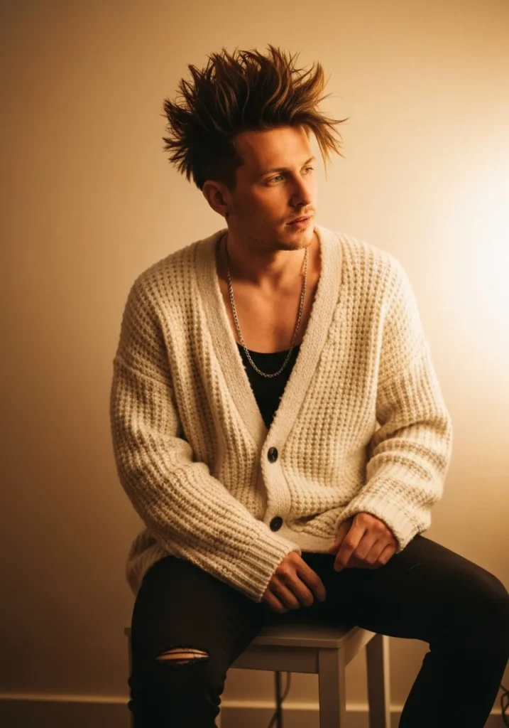 Oversized Cardigan + Black Skinny Jeans