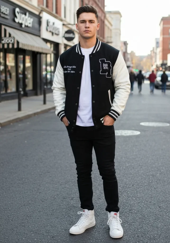 Street Style With Varsity Jacket