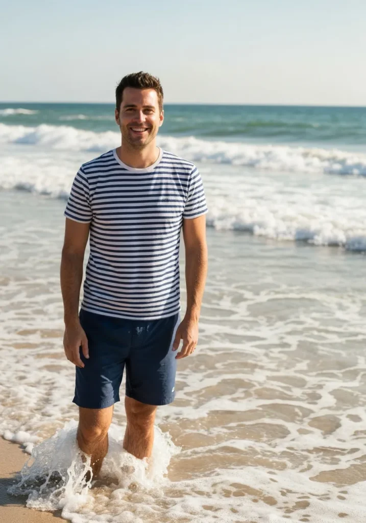 Striped Tee Swim Shorts.481Z 1