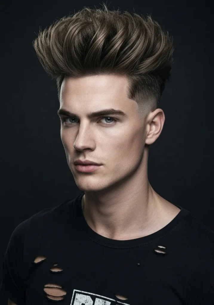 20 Edgy Punk Hairstyles for Brave Men 14 Textured Punk Quiff