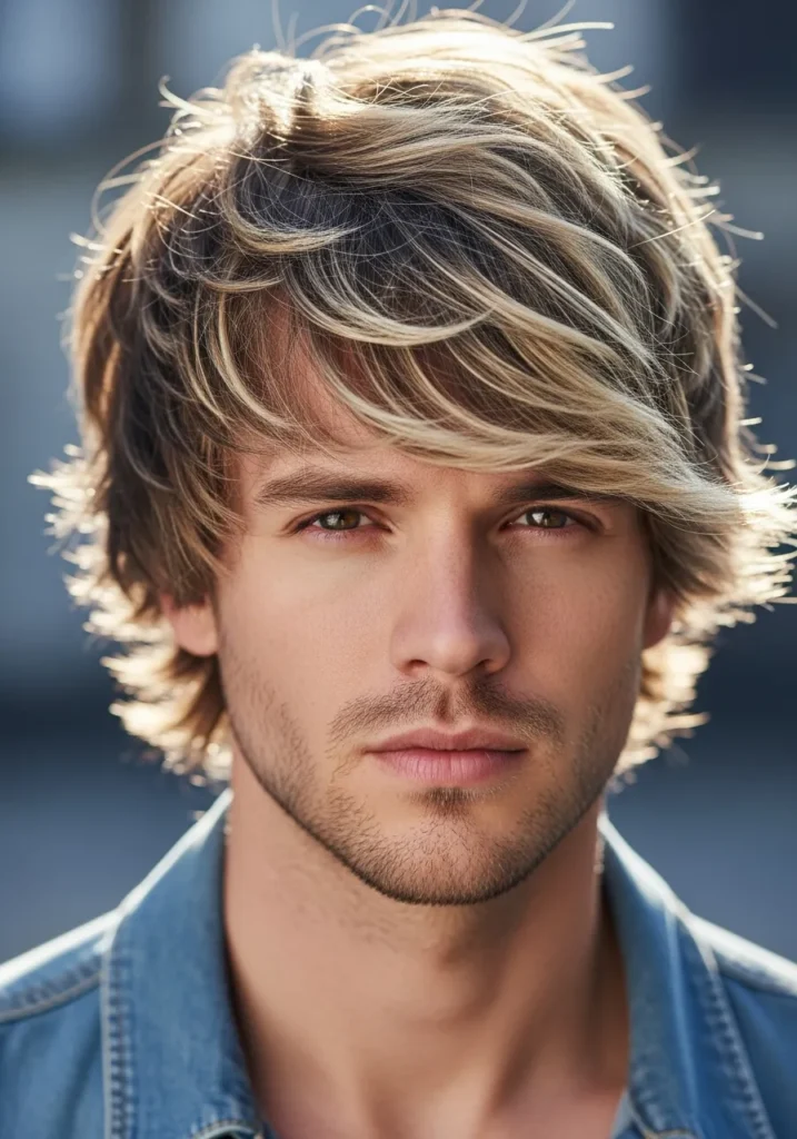 Thick Hair Frosted Layered Style