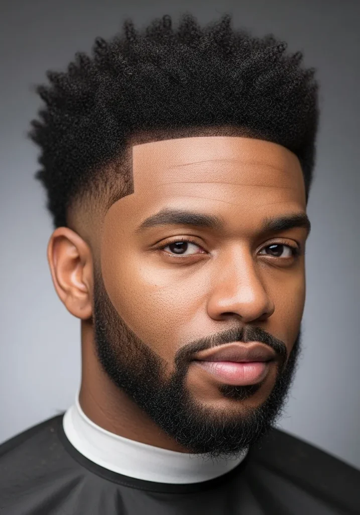 Afro Taper Fade with Natural Shape