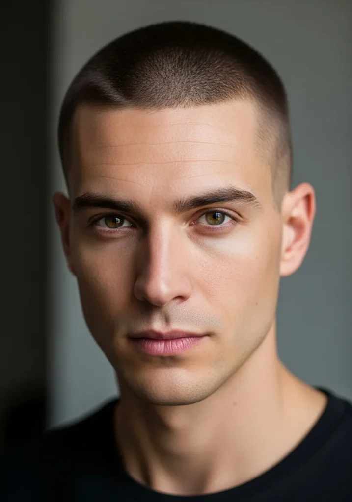 23 Stylish Haircuts for Long Face Men 24 Balanced Buzz with Shape Definition