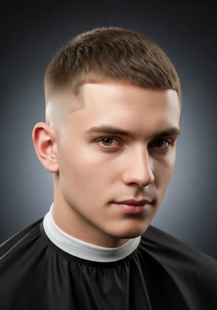 Buzz Cut with Burst Fade