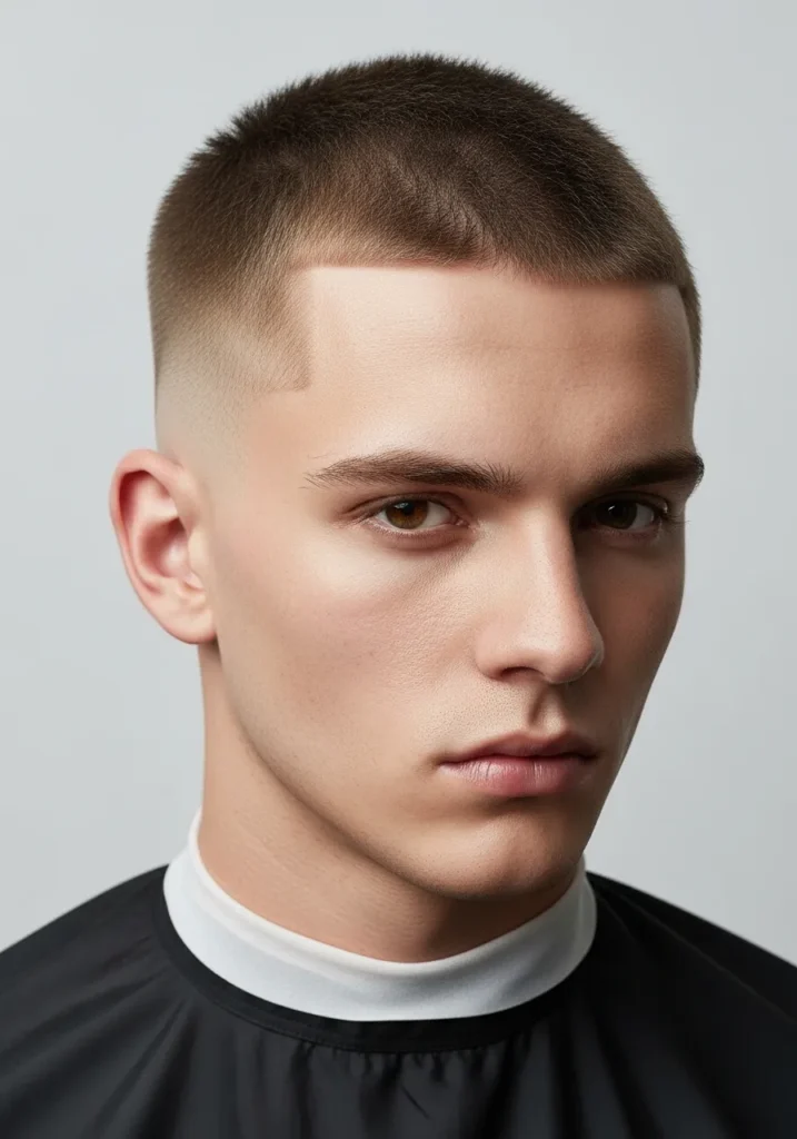 Buzz Cut with Temple Fade