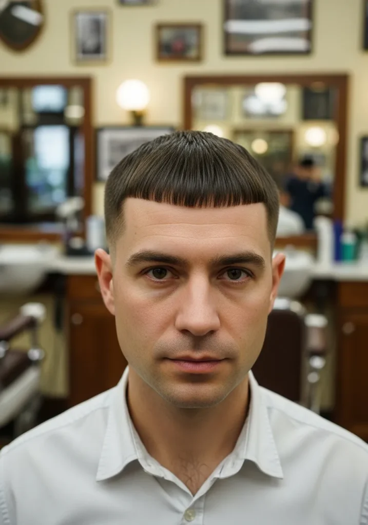 22 Best Haircuts for Men with Receding Hairline 13 Caesar Cut