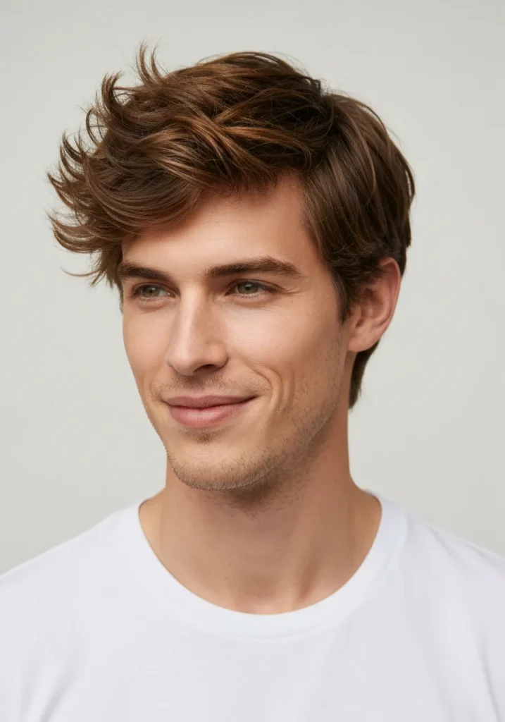 23 Stylish Haircuts for Long Face Men 11 Casual Tousled Medium Style