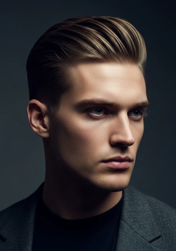 Classic Slick Back with Modern Fade