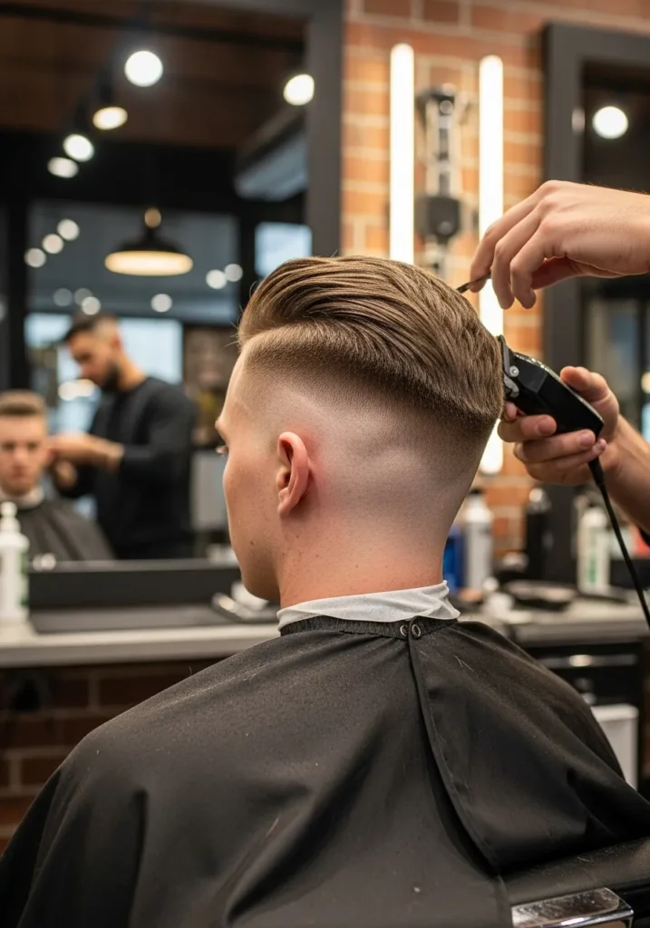 22 Best Haircuts for Men with Receding Hairline 4 Crew Cut with Fade