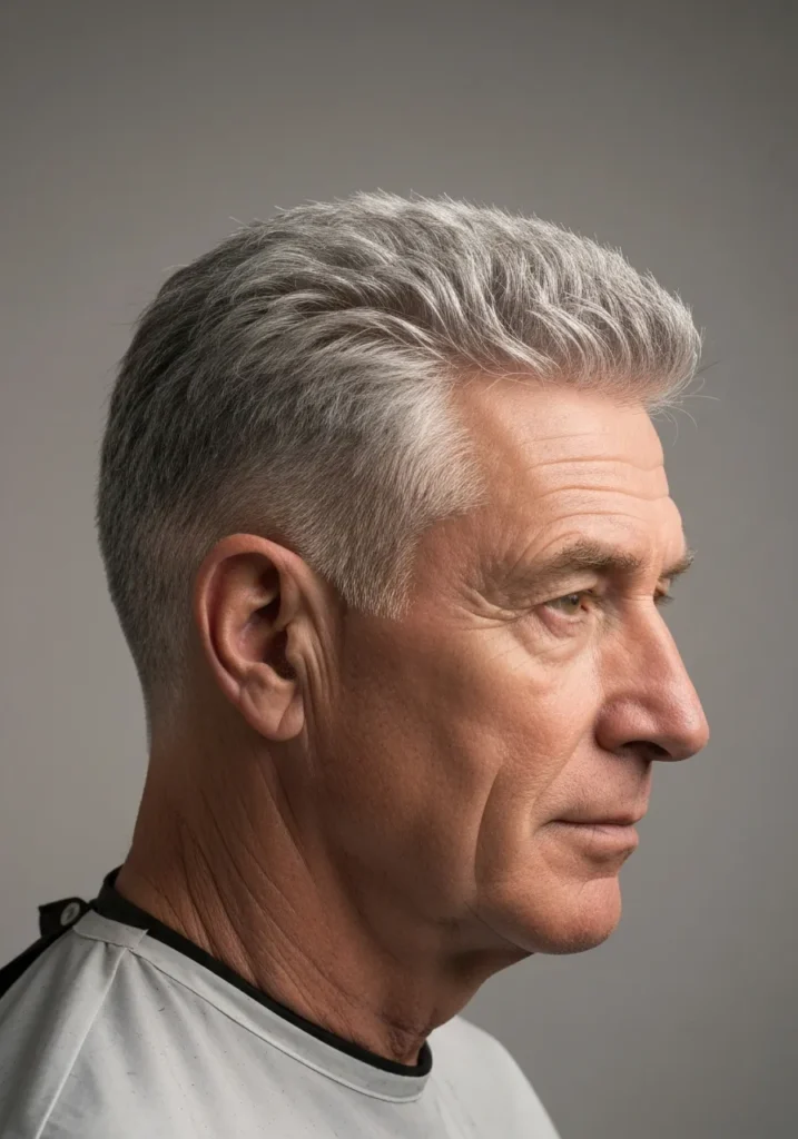 Crew Cut with Grey Texture