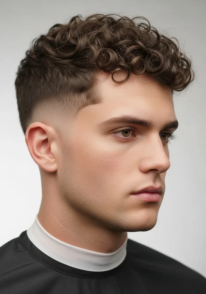 Curly Low Fade Haircut