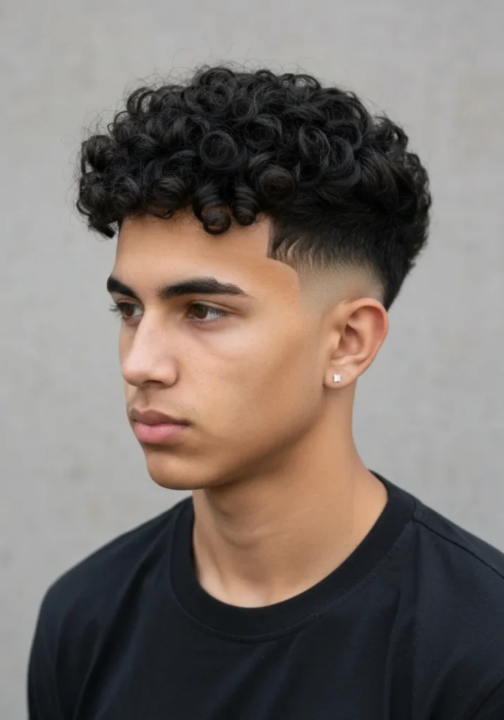 Fade with Curly Hair