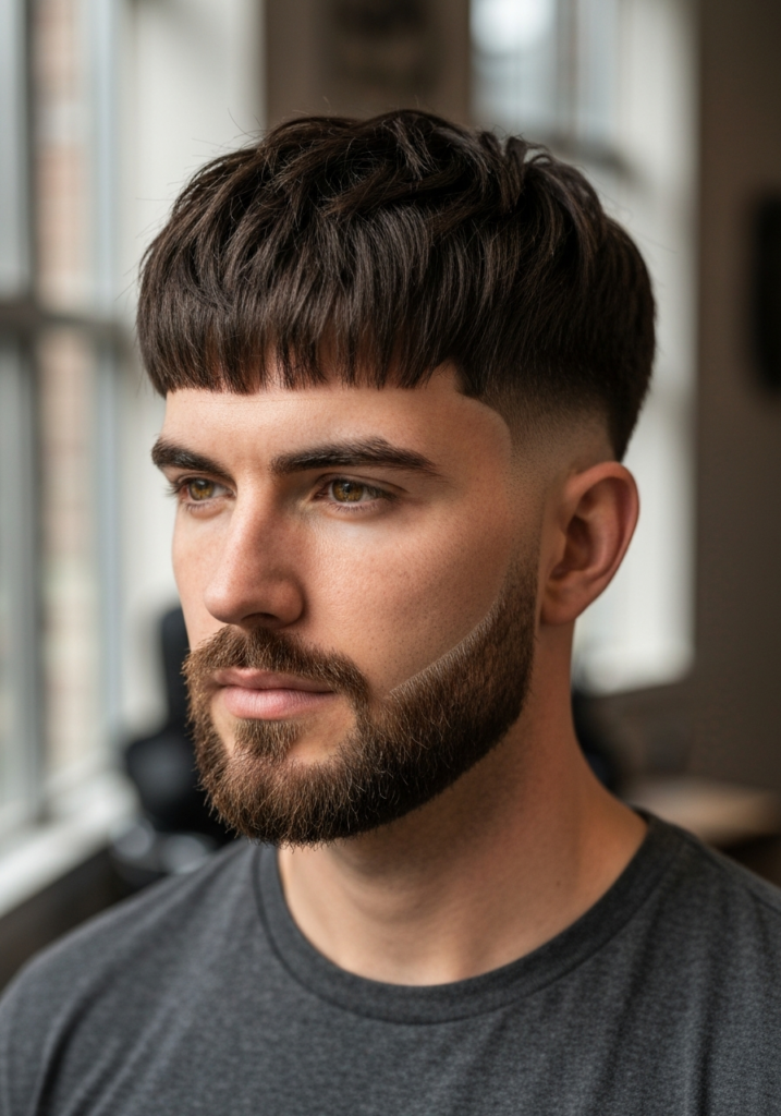 Fringe with Beard Fade