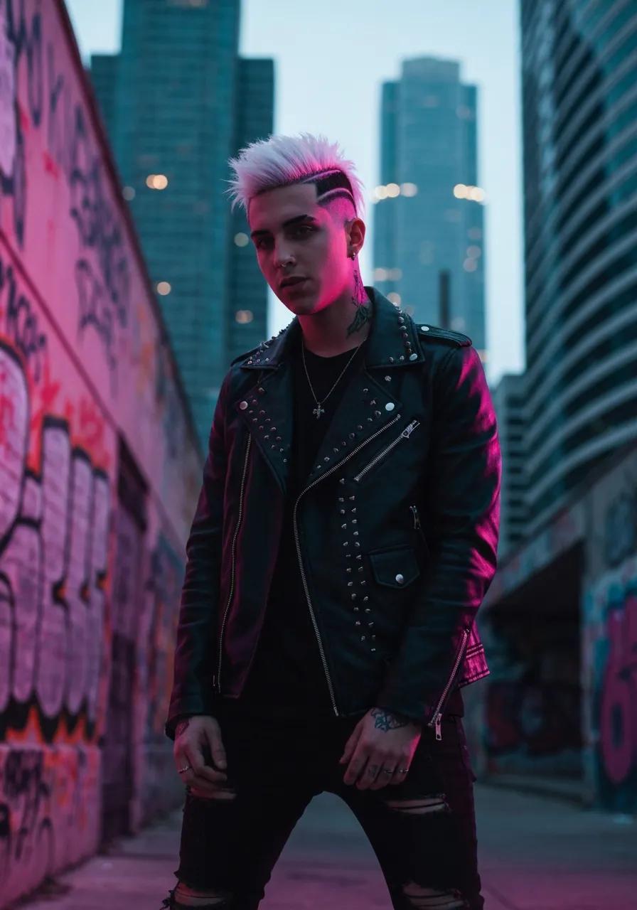 25 Stunning White Hair Looks for Men 6 Ice White Undercut.