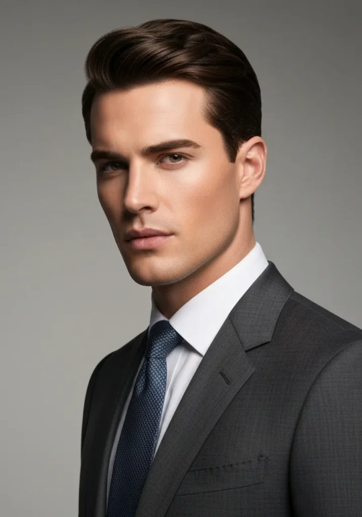 Ivy League Haircut with Soft Taper