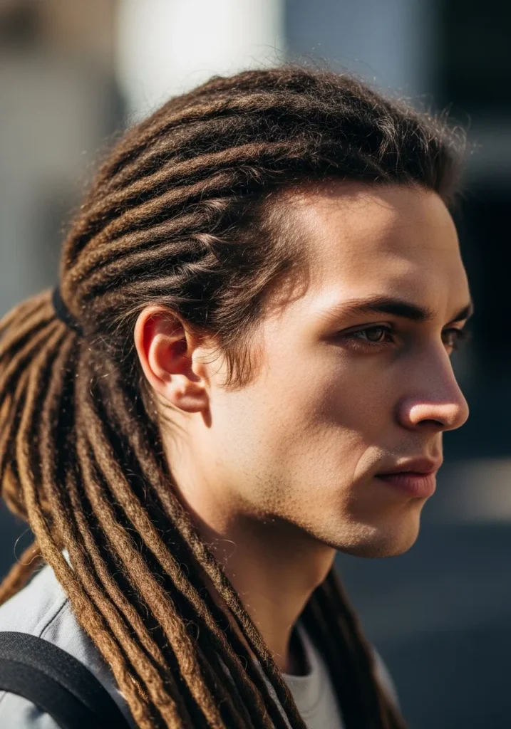 Long Dreadlocks with Low Ponytail