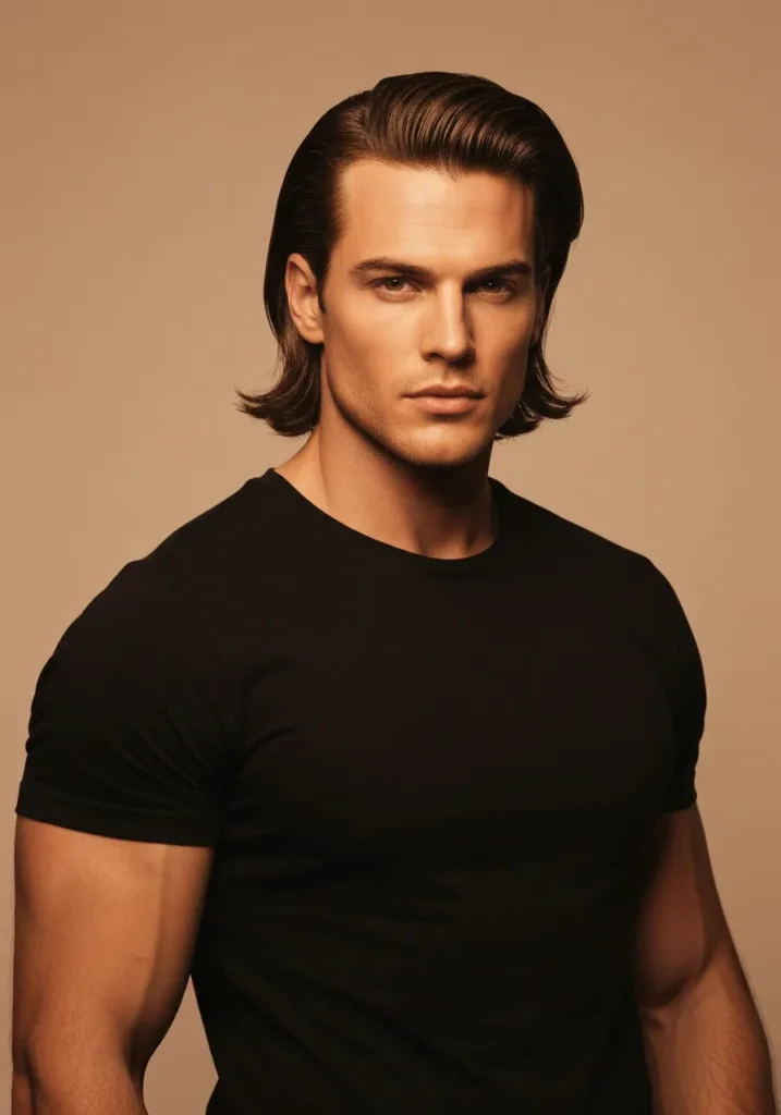 Long Slicked Back Hair