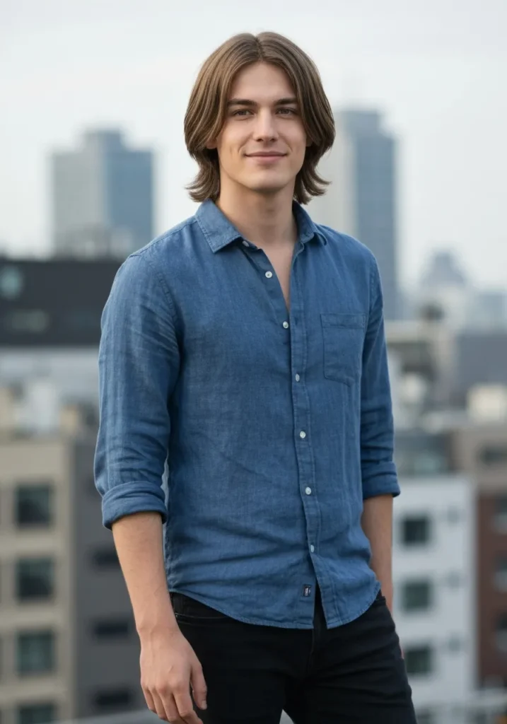 21 Best Haircuts for Men with Straight Hair 19 Long Straight Layered Cut