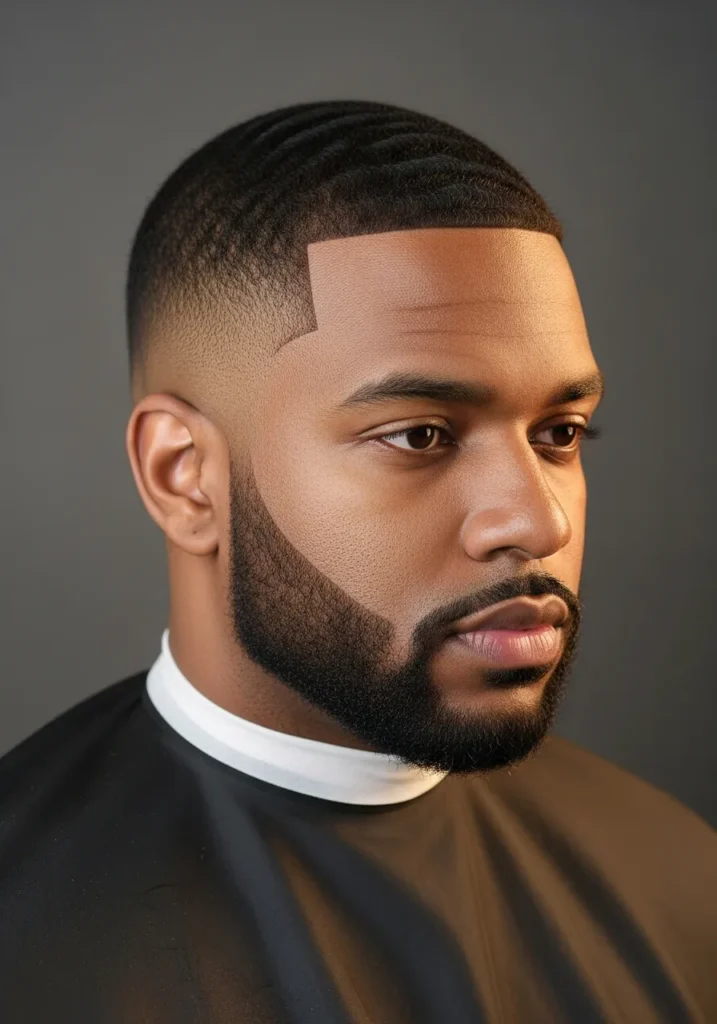 Low Cut with Sharp Beard Fade