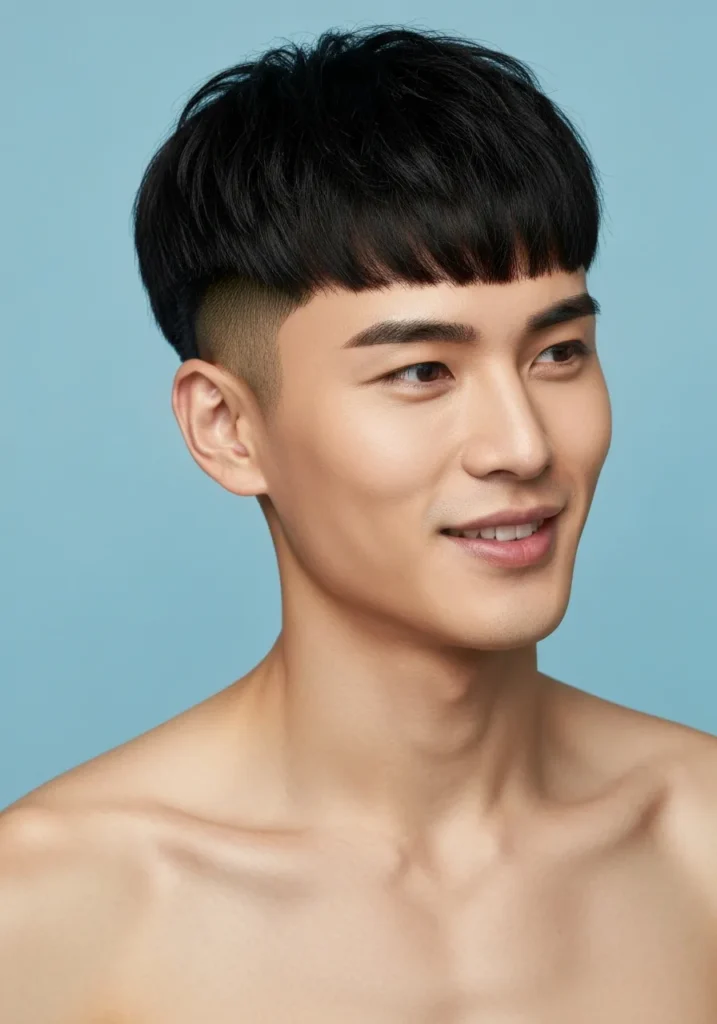 Low Fade Crop with Fringe