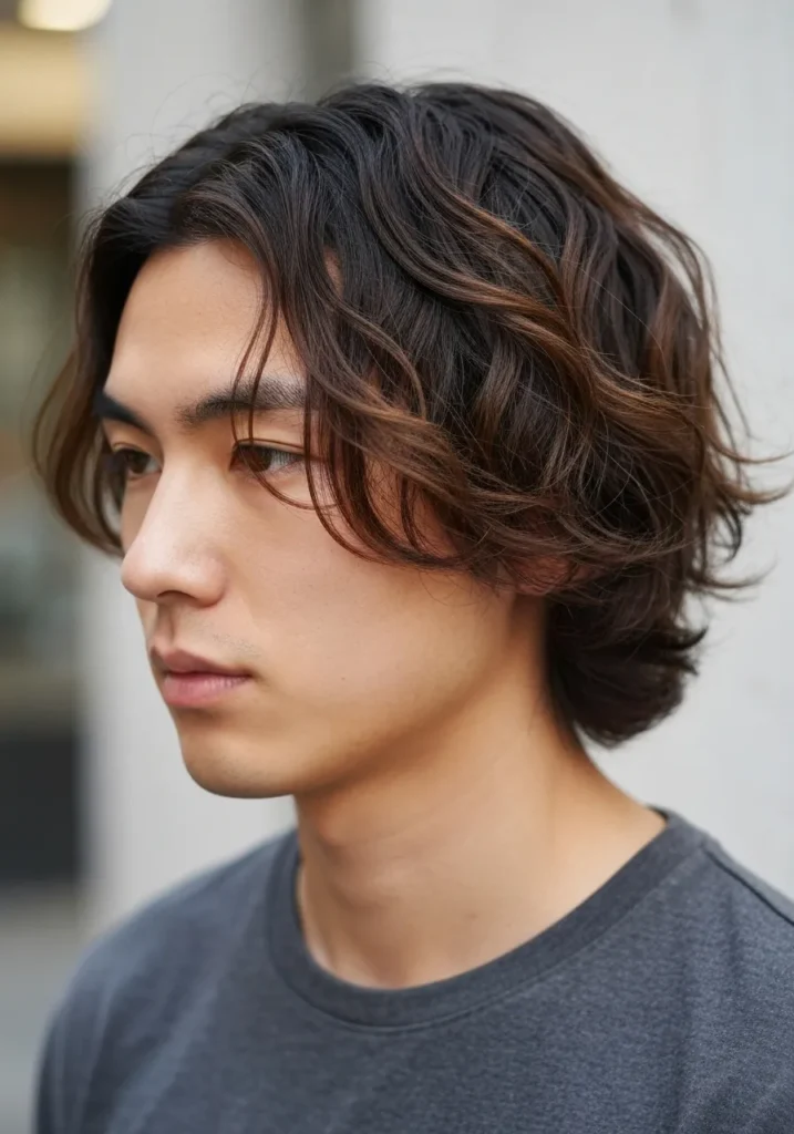 23 Stylish Haircuts for Long Face Men 4 Messy Medium Length Waves